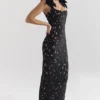 Tiff Black Velvet Lace Maxi Dress Tiff Black Velvet Lace Maxi Dress