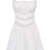 Tiffani White Lace Trim Mini Dress Tiffani White Lace Trim Mini Dress