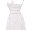 Tiffani White Lace Trim Mini Dress Tiffani White Lace Trim Mini Dress