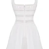 Tiffani White Lace Trim Mini Dress Tiffani White Lace Trim Mini Dress