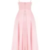 Tiffany Parisian Pink Satin A-Line Midi Dress Tiffany Parisian Pink Satin A-Line Midi Dress