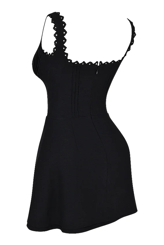 Tilly Black Pin Tuck Mini Dress Tilly Black Pin Tuck Mini Dress