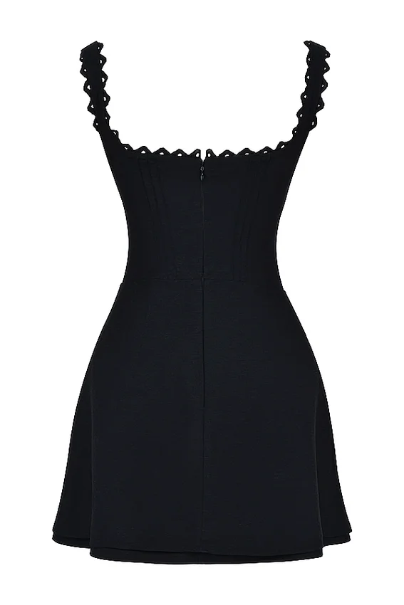 Tilly Black Pin Tuck Mini Dress Tilly Black Pin Tuck Mini Dress