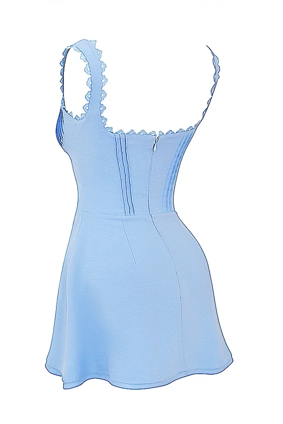 Tilly Blue Pin Tuck Mini Dress Tilly Blue Pin Tuck Mini Dress