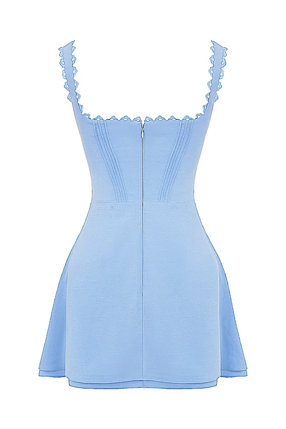 Tilly Blue Pin Tuck Mini Dress Tilly Blue Pin Tuck Mini Dress