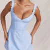 Tilly Blue Pin Tuck Mini Dress Tilly Blue Pin Tuck Mini Dress