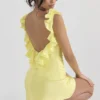 Tink Buttercup Satin Ruffle Mini Dress Tink Buttercup Satin Ruffle Mini Dress