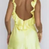 Tink Buttercup Satin Ruffle Mini Dress Tink Buttercup Satin Ruffle Mini Dress