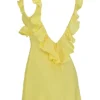 Tink Buttercup Satin Ruffle Mini Dress Tink Buttercup Satin Ruffle Mini Dress