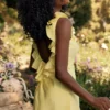 Tink Buttercup Satin Ruffle Mini Dress Tink Buttercup Satin Ruffle Mini Dress