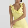Tink Buttercup Satin Ruffle Mini Dress Tink Buttercup Satin Ruffle Mini Dress