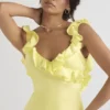 Tink Buttercup Satin Ruffle Mini Dress Tink Buttercup Satin Ruffle Mini Dress