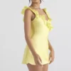 Tink Buttercup Satin Ruffle Mini Dress Tink Buttercup Satin Ruffle Mini Dress