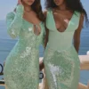 Titania Seafoam Sequin Maxi Gown Titania Seafoam Sequin Maxi Gown
