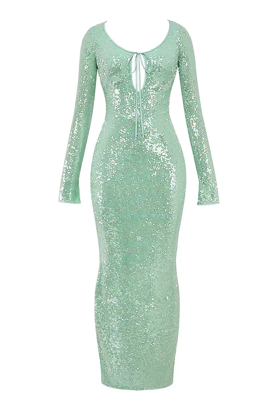 Titania Seafoam Sequin Maxi Gown Titania Seafoam Sequin Maxi Gown
