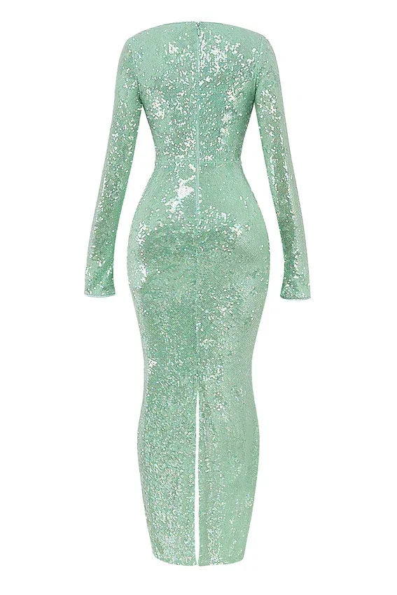 Titania Seafoam Sequin Maxi Gown Titania Seafoam Sequin Maxi Gown