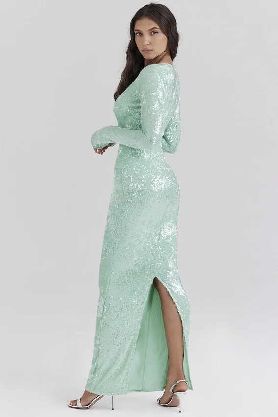 Titania Seafoam Sequin Maxi Gown Titania Seafoam Sequin Maxi Gown