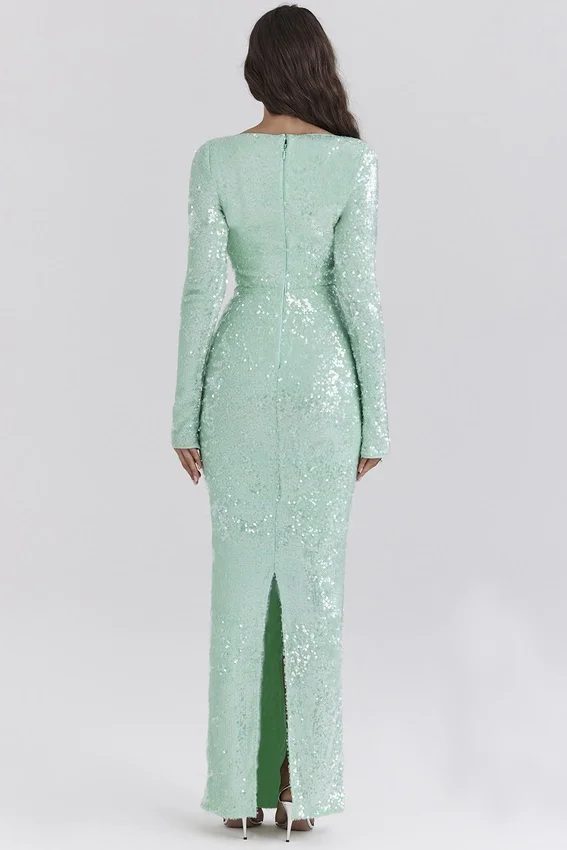 Titania Seafoam Sequin Maxi Gown Titania Seafoam Sequin Maxi Gown