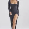 Tolani Charcoal Cashmere Knit Maxi Dress Tolani Charcoal Cashmere Knit Maxi Dress