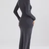 Tolani Charcoal Cashmere Knit Maxi Dress Tolani Charcoal Cashmere Knit Maxi Dress
