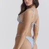 Toulouse Blue Paisley Ruffle Trim Bikini Bottom