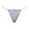 Toulouse Blue Paisley Ruffle Trim Bikini Bottom