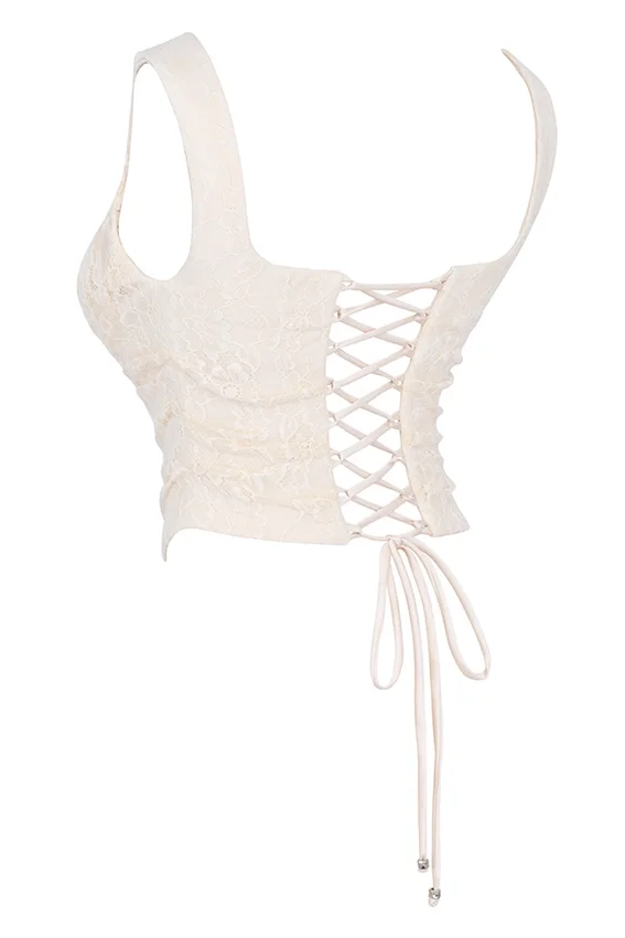 Una Vintage Cream Lace Corset Una Vintage Cream Lace Corset