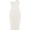 Valentina Ivory Asymmetric Cutout Midi Dress Valentina Ivory Asymmetric Cutout Midi Dress