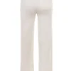 Vanna Off White Cotton Knitted Trousers