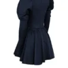Venetia Midnight Satin Puff Sleeve Mini Dress Venetia Midnight Satin Puff Sleeve Mini Dress
