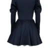 Venetia Midnight Satin Puff Sleeve Mini Dress Venetia Midnight Satin Puff Sleeve Mini Dress