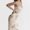 Venus Vintage Floral Midi Dress Venus Vintage Floral Midi Dress