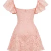 Verity Perfectly Pink Floral Lace Mini Dress Verity Perfectly Pink Floral Lace Mini Dress