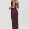 Vesper Rich Brown Maxi Skirt