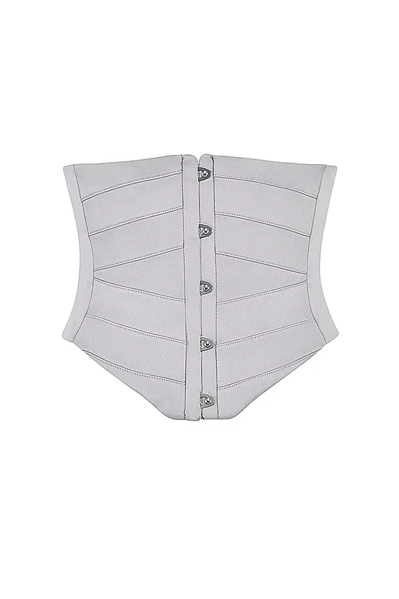 Vienne Grey Satin Underbust Corset Vienne Grey Satin Underbust Corset