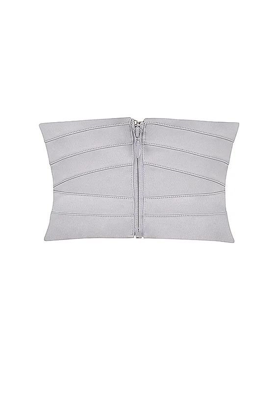 Vienne Grey Satin Underbust Corset Vienne Grey Satin Underbust Corset