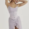 Vienne Grey Satin Underbust Corset Vienne Grey Satin Underbust Corset