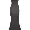 Violette Shadow Satin Fishtail Gown Violette Shadow Satin Fishtail Gown