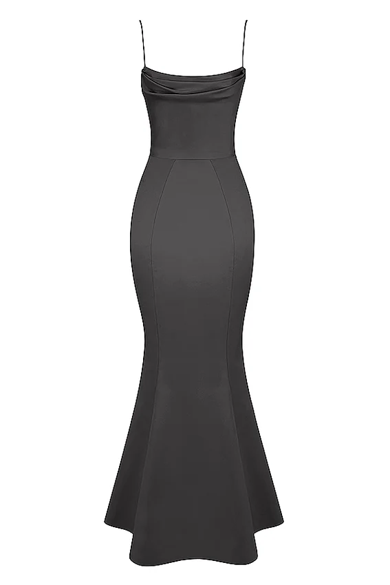Violette Shadow Satin Fishtail Gown Violette Shadow Satin Fishtail Gown