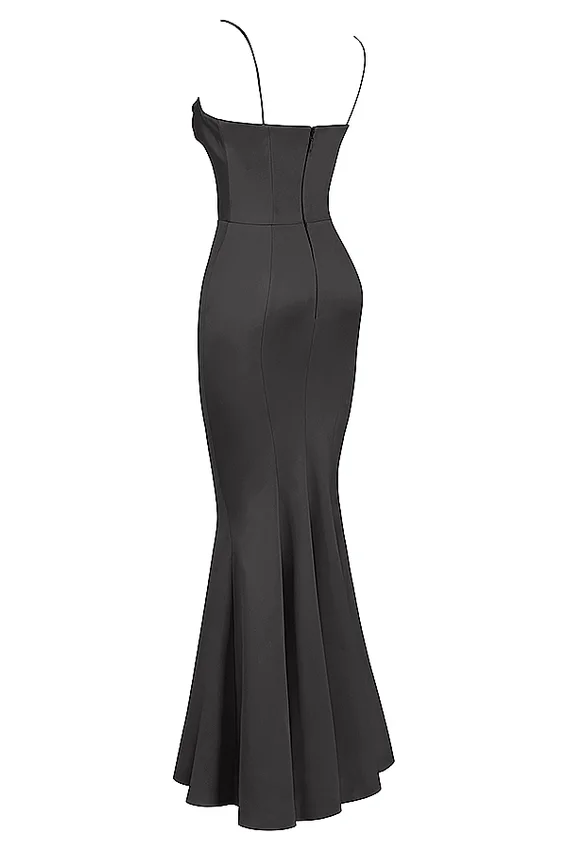 Violette Shadow Satin Fishtail Gown Violette Shadow Satin Fishtail Gown