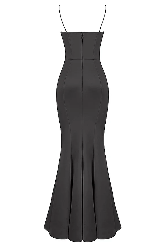 Violette Shadow Satin Fishtail Gown Violette Shadow Satin Fishtail Gown