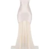 Vittoria Champagne Chiffon Floor Length Gown Vittoria Champagne Chiffon Floor Length Gown