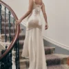 Vittoria Champagne Chiffon Floor Length Gown Vittoria Champagne Chiffon Floor Length Gown