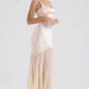 Vittoria Champagne Chiffon Floor Length Gown Vittoria Champagne Chiffon Floor Length Gown