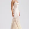 Vittoria Champagne Chiffon Floor Length Gown Vittoria Champagne Chiffon Floor Length Gown
