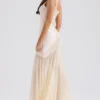 Vittoria Champagne Chiffon Floor Length Gown Vittoria Champagne Chiffon Floor Length Gown