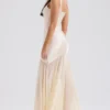 Vittoria Champagne Chiffon Floor Length Gown Vittoria Champagne Chiffon Floor Length Gown