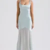 Vittoria Pistachio Chiffon Floor Length Gown Vittoria Pistachio Chiffon Floor Length Gown
