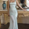 Vittoria Pistachio Chiffon Floor Length Gown Vittoria Pistachio Chiffon Floor Length Gown