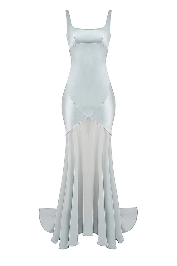 Vittoria Pistachio Chiffon Floor Length Gown Vittoria Pistachio Chiffon Floor Length Gown